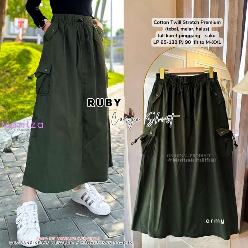 Ruby Cargo Skirt ( Rok Cargo Wanita Terbaru Bahan Katun) by Maritza