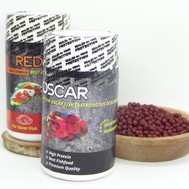 Pelet RED OSCAR untuk jenis Tiger Albino Batik Paris Tembaga Slayer 50 gram