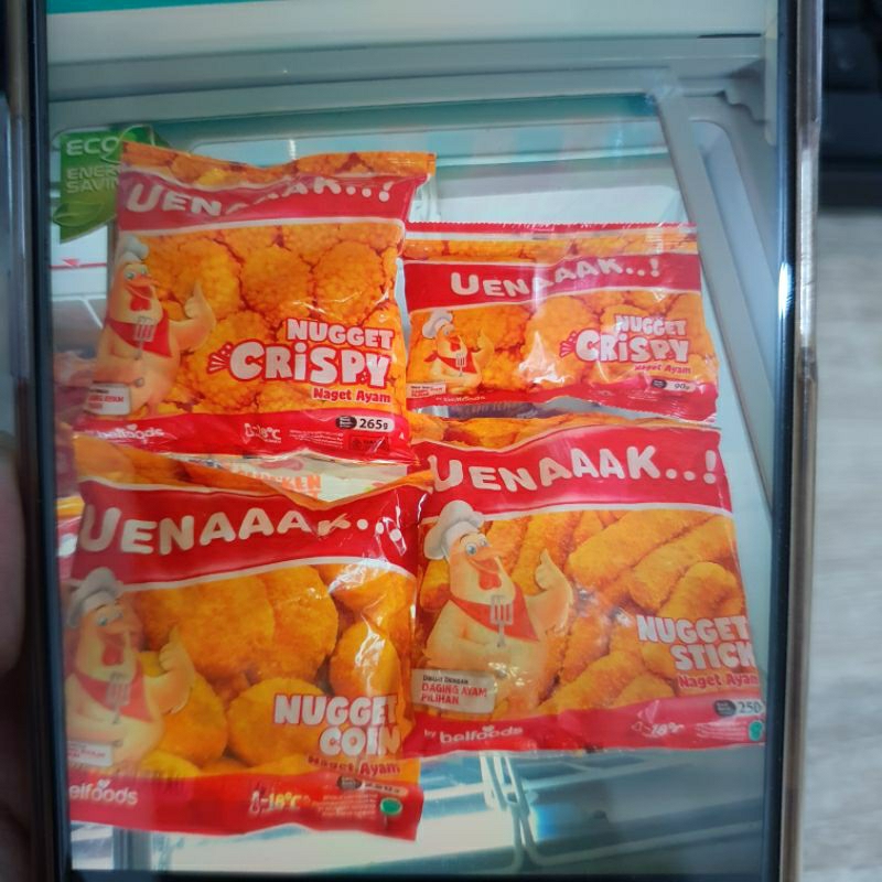 

Belfoods uenak nugget 90 , 250 gr, 265 gr murah aja