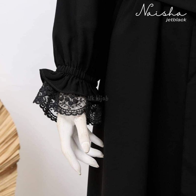SET NAISHA JETBLACK//COD//SET GAMIS SYARI//FREE CADAR//JETBLACK LUWITEX//TERMURAH//BEST SELLER