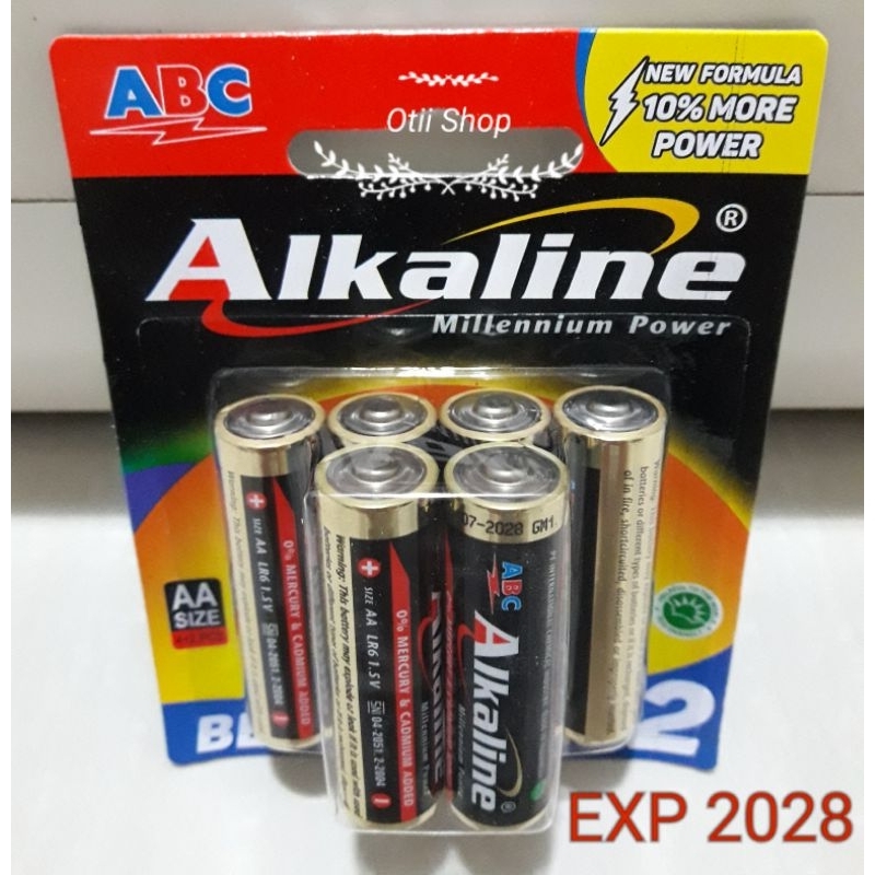 Baterai Abc Alkaline AA / A2 isi 6 butir
