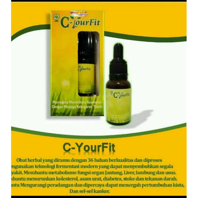 

C-YourFit tetes herbalbermanfaat baik bagi kebugaran tubuh