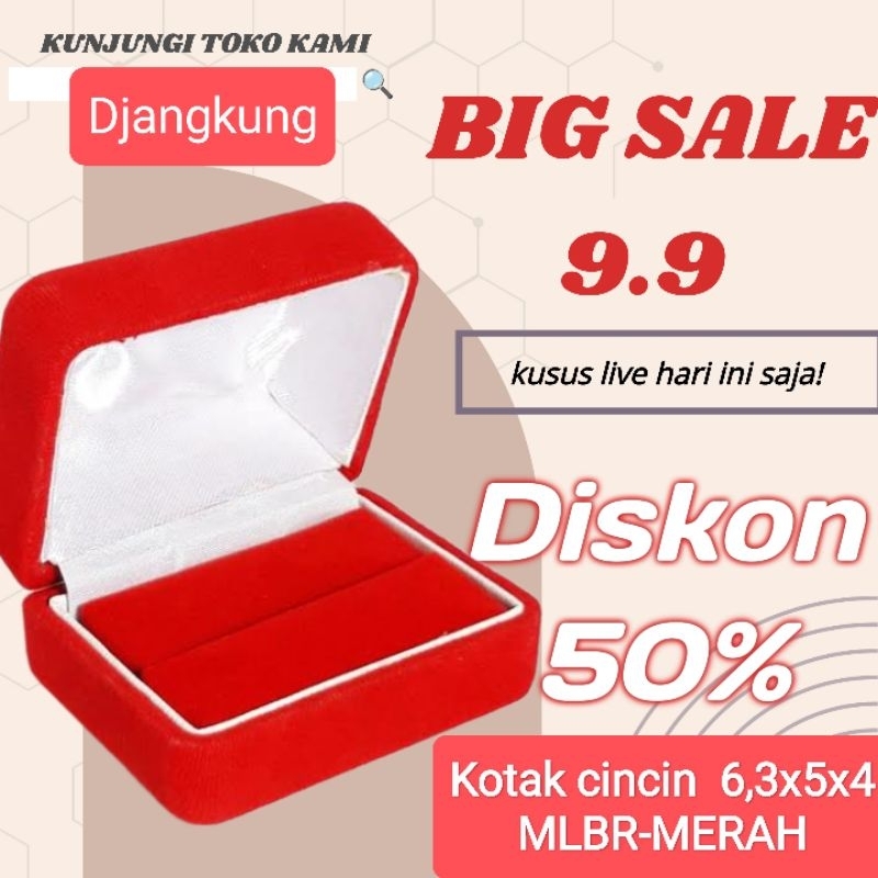 

kotak kado kotak cincin berlian MLB-20 merah cantik