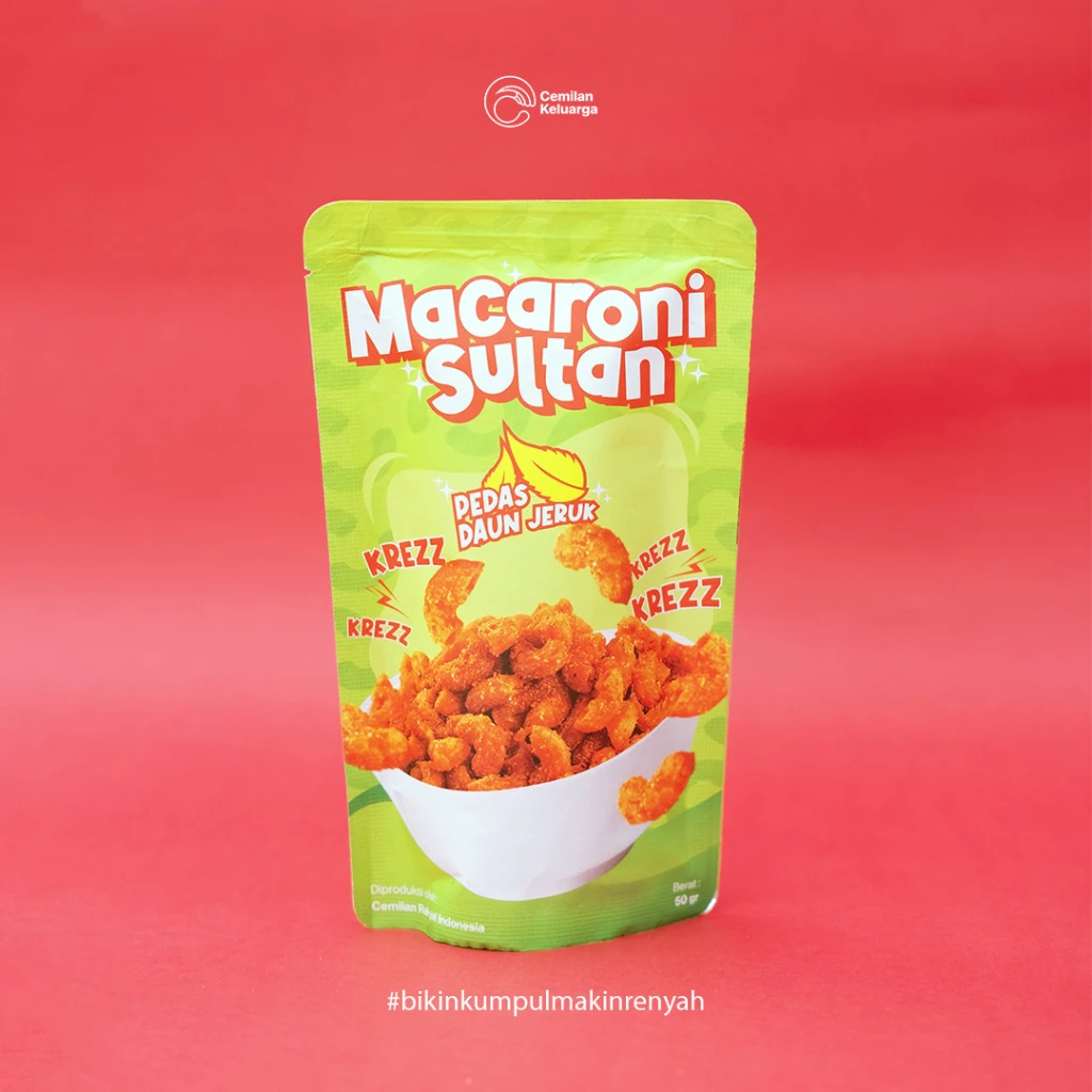 

Macaroni Sultan Rasa BBQ Barbeque (50 gram) Jajanan Viral Renyah Gurih Cemilan Kekinian Snack Keluarga Indonesia