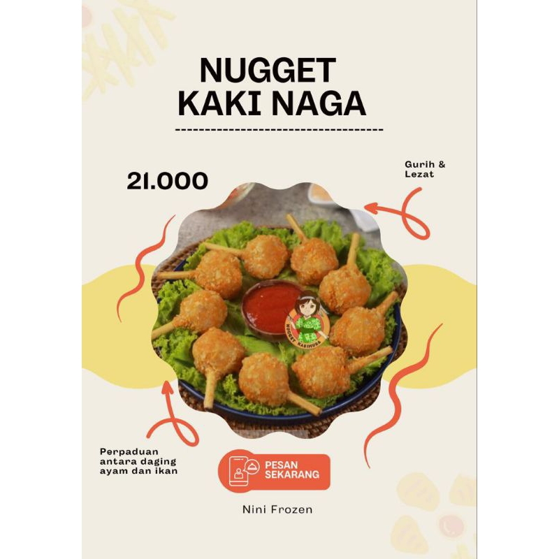 

Nugget Kaki Naga 300 gram