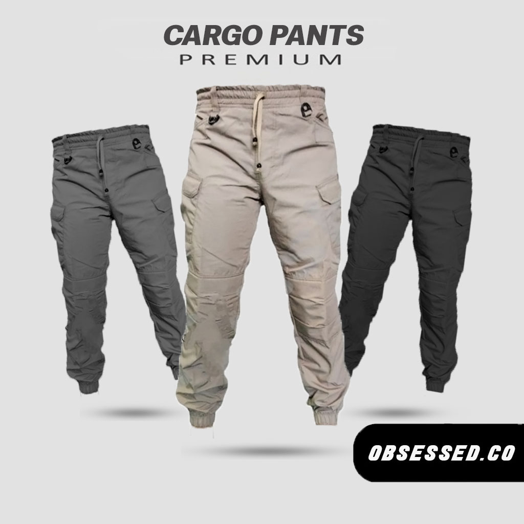 Celana Tactical Pria JOGER Kargo Panjang PDL Kargo Long Pants [KREM - ABU- HITAM-BIRU]