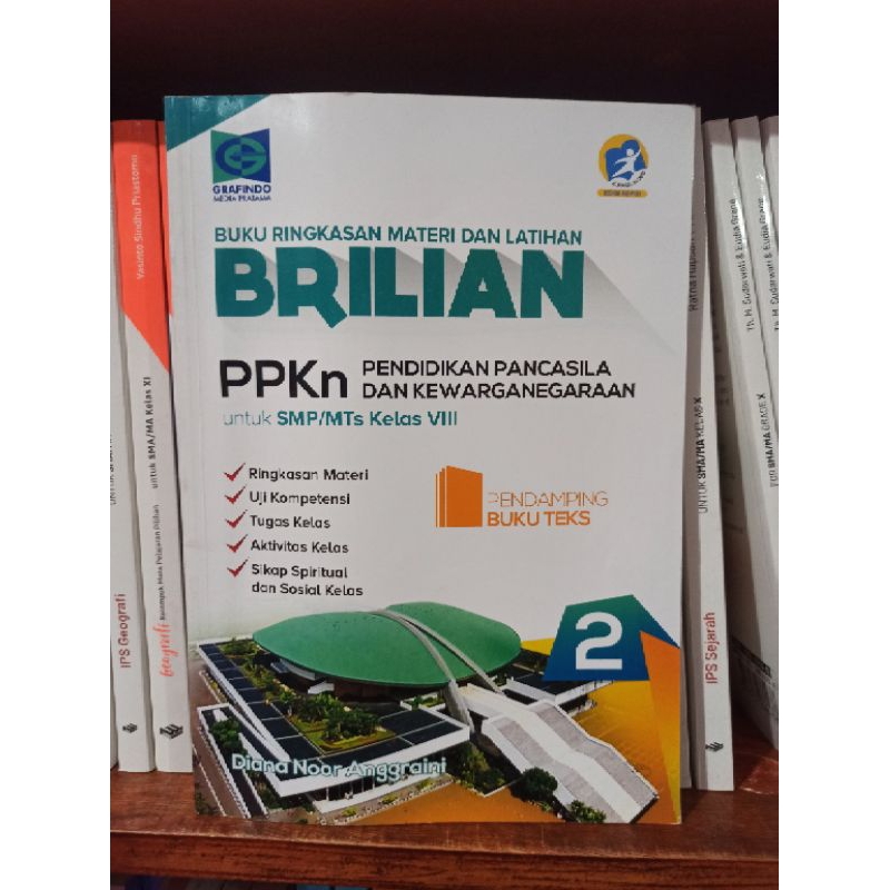 BUKU BEKAS BRILIAN PPKN KELAS 2 8 VIII SMP GRAFINDO KURIKULUM 2013