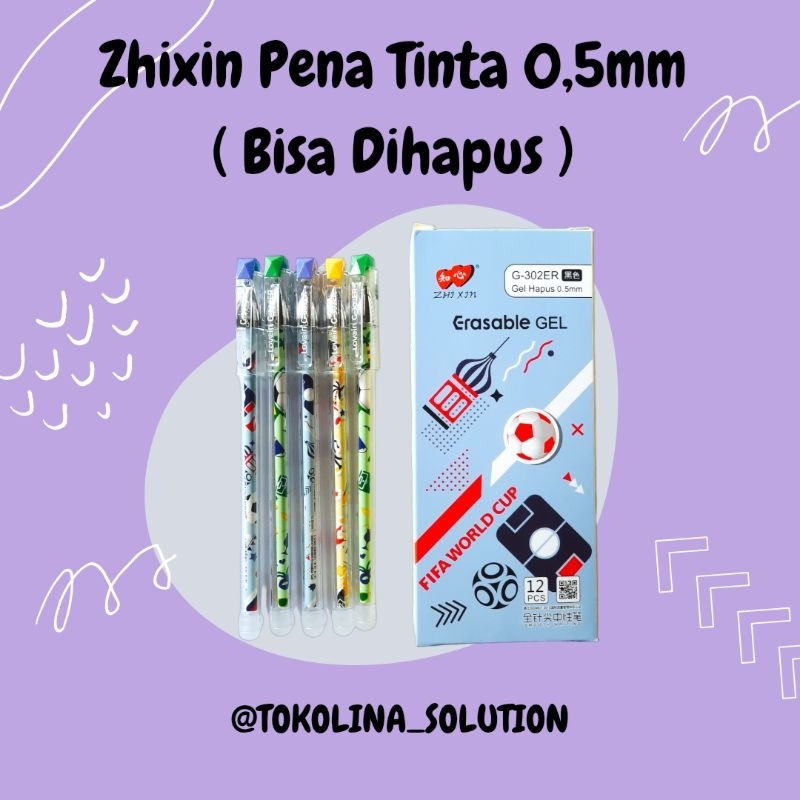 

ZHIXIN ERASABLE PEN TINTA 0,5MM / PENA BISA DIHAPUS