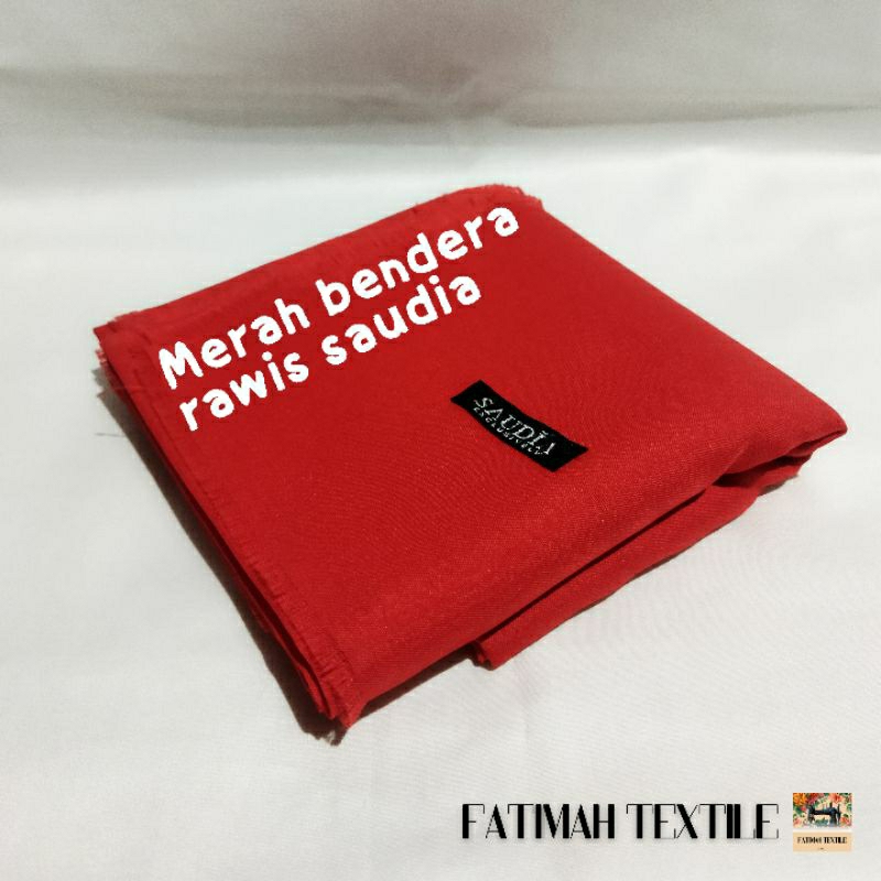 Hijab Merah Bendera Untuk OOTD HUT RI merah putih / Hijab Merah Bendera Saudia Rawis untuk Seragaman