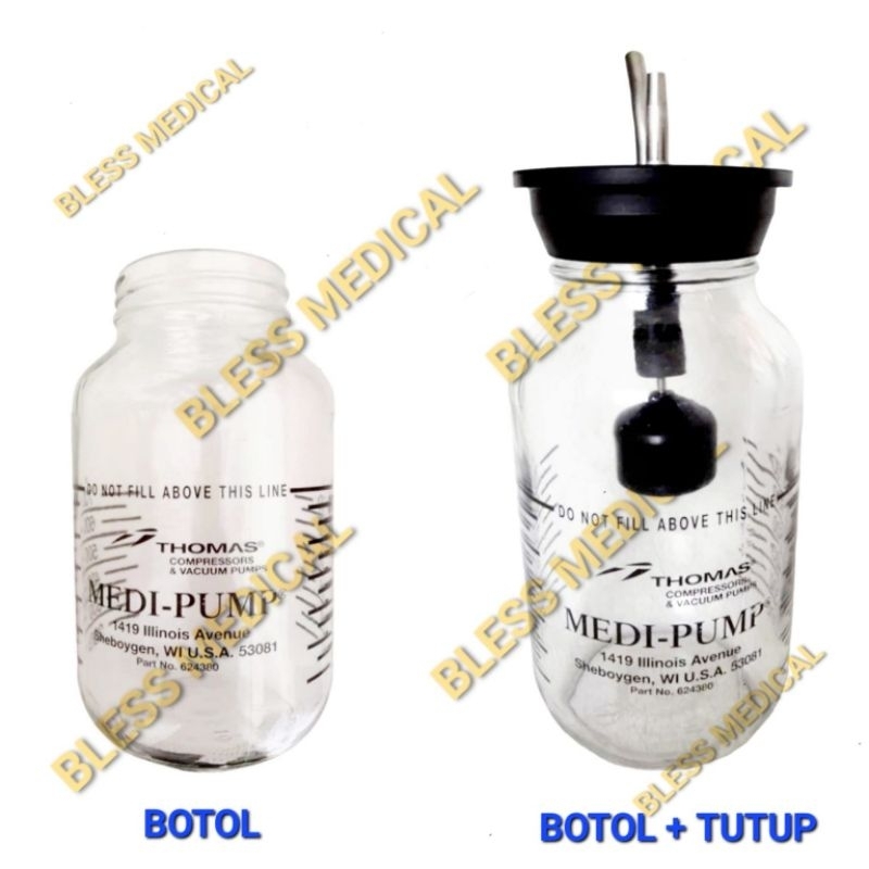 Botol Kaca Suction Pump Thomas 1632 GL