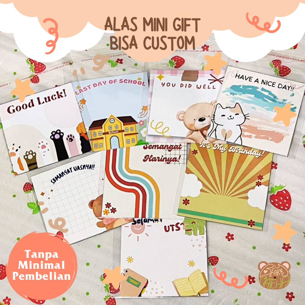 

Alas kertas mini gift custom tanpa minimal order