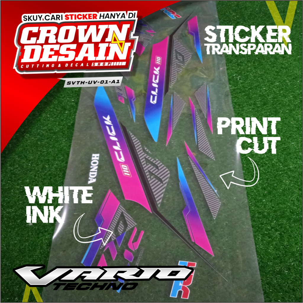 Striping Transparan Vario Techno CBS 110 Custom CLICK 2009-2012 Stiker motor  vario techno 110 CBS C