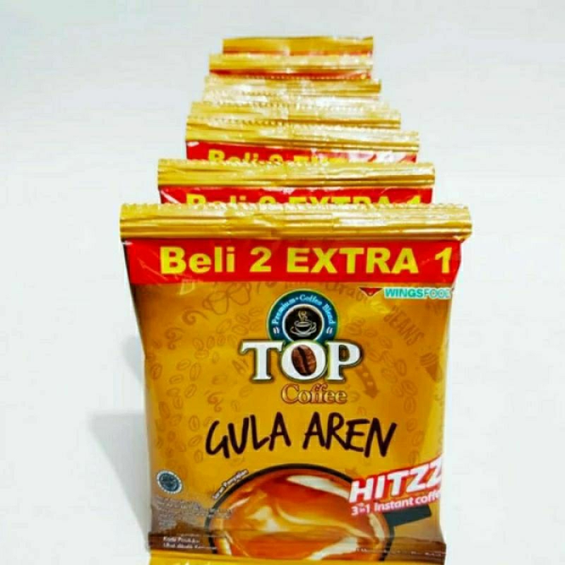 

Kopi Top Coffe Gula Aren 1 Renceng 15 Sachet