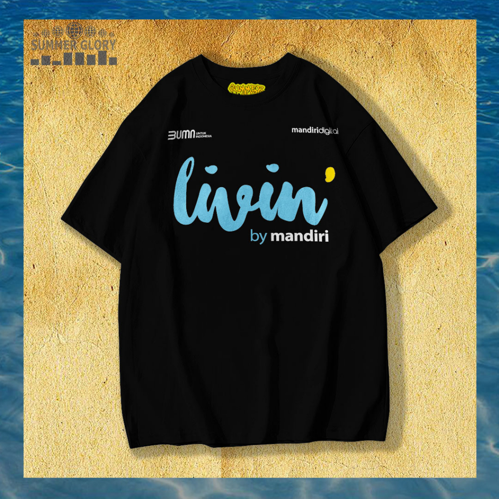 LIVIN BY MANDIRI T SHIRT / KAOS BANK MANDIRI / KAOS LIVIN BY MANDIRI