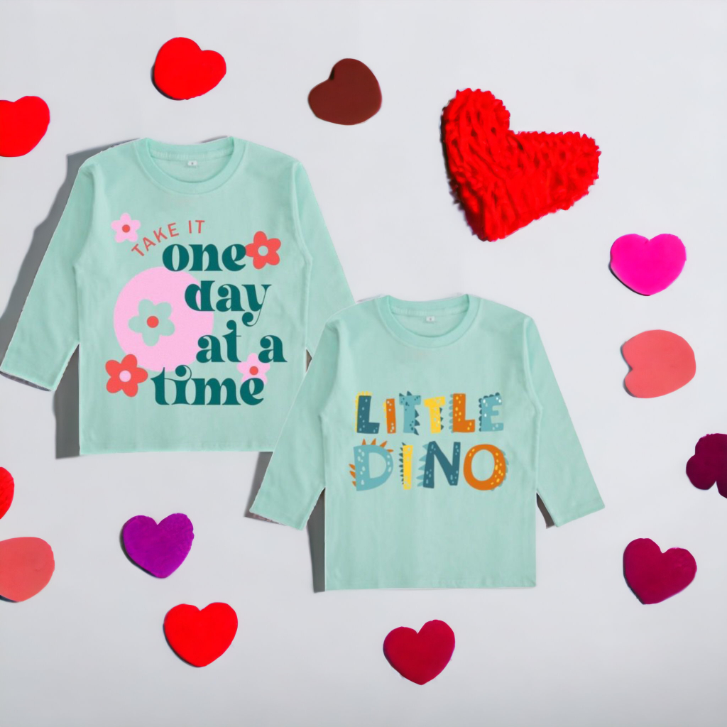 Kaos Anak Perempuan Lengan Panjang - Atasan Anak - Warna Hijau Mint