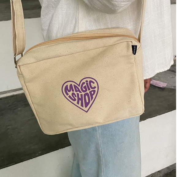 TAS KANVAS SELEMPANG CANVAS SLING BAG PREMIUM WANITA