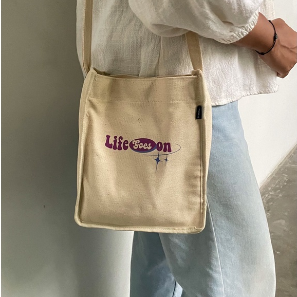 TAS KANVAS SELEMPANG WANITA SLING BAG CANVAS PREMIUM