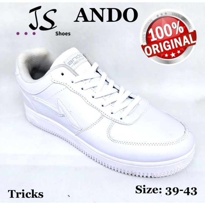 ANDO TRICKS - SEPATU SNEAKERS TALI PRIA DEWASA MERK ANDO ORIGINAL