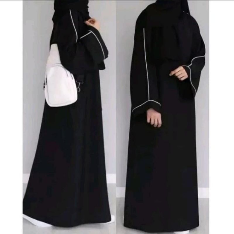Gamis Mewah Remaja muslimah Terbaru Hitam polos Dress arabian jumbo maxi Termurah