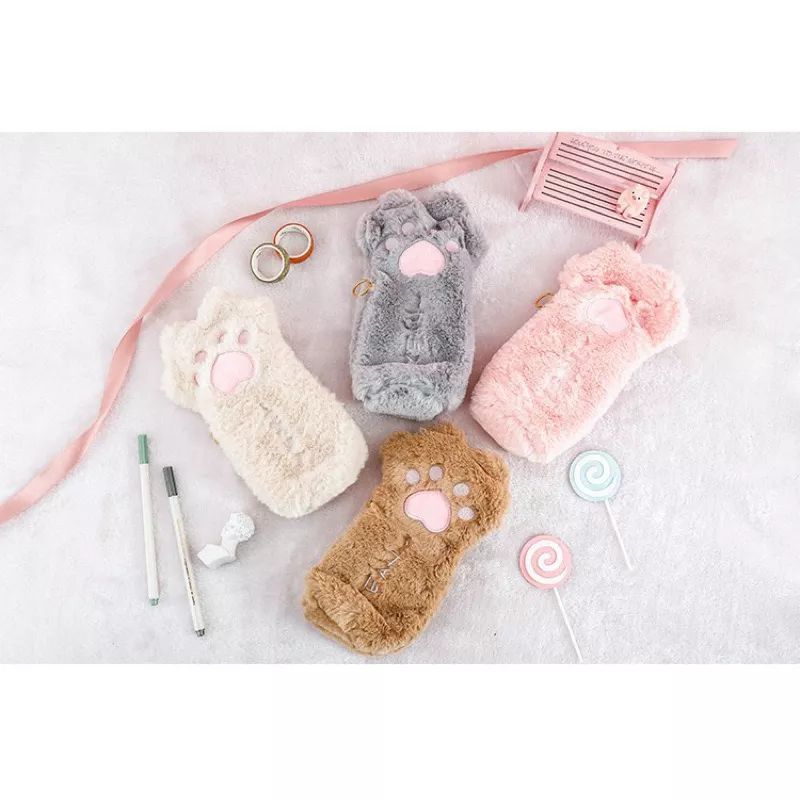 

Tempat Pensil Pulpen Lucu Bulu Pouch Bulu Kucing