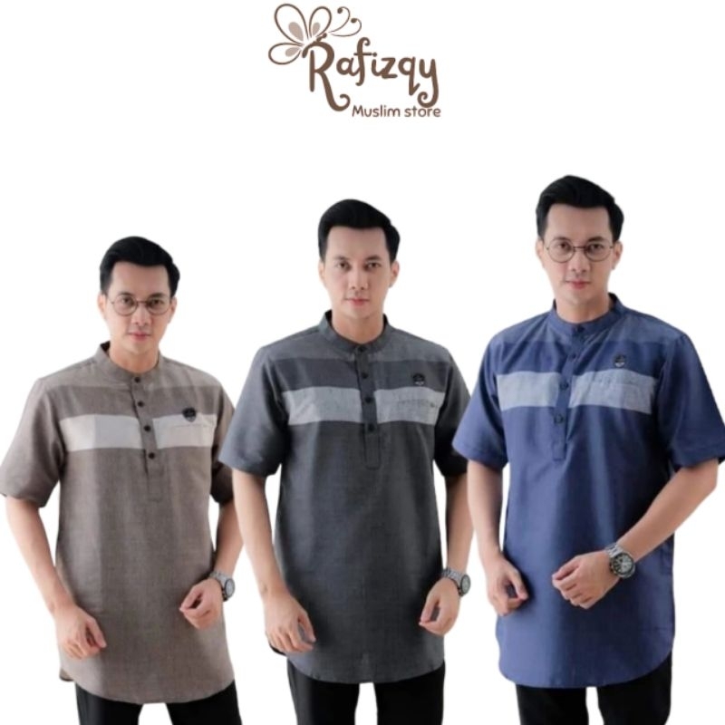 BAJU KOKO KURTA KOMBINASI BY ILNAAF KEMEJA PRIA MUSLIM