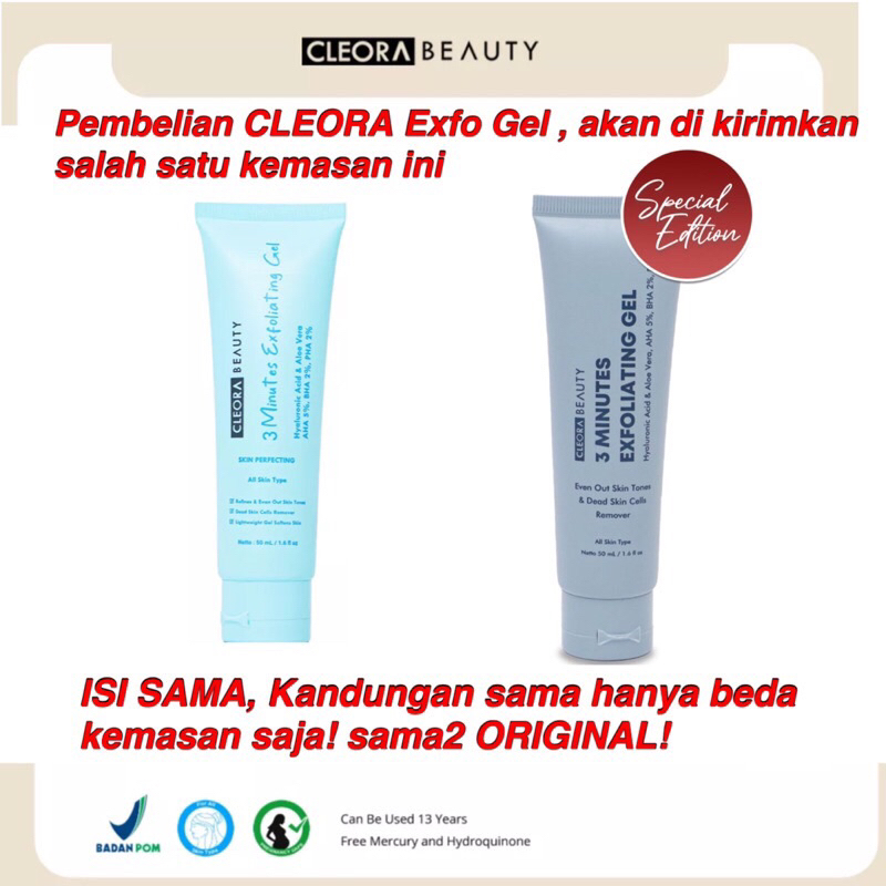 Cleora 3 Minutes Exfoliating Gel 50ml beauty eksfoliasi jelly CLEORA cleora