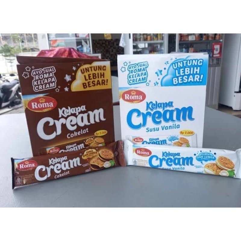 

roma kelapa cream berbagai varian 1 box isi 12bks