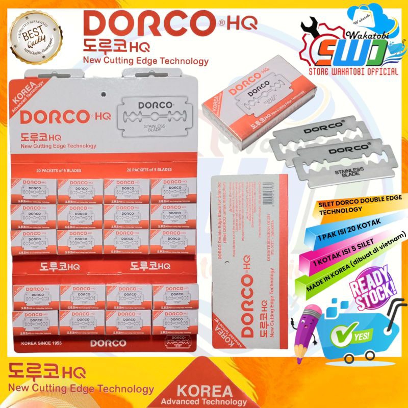 Silet Cukur Isi Ulang Razor Dorco HQ 1Renteng Refill Pisau Cukuran Kumis Rambut Jenggot Original Sta