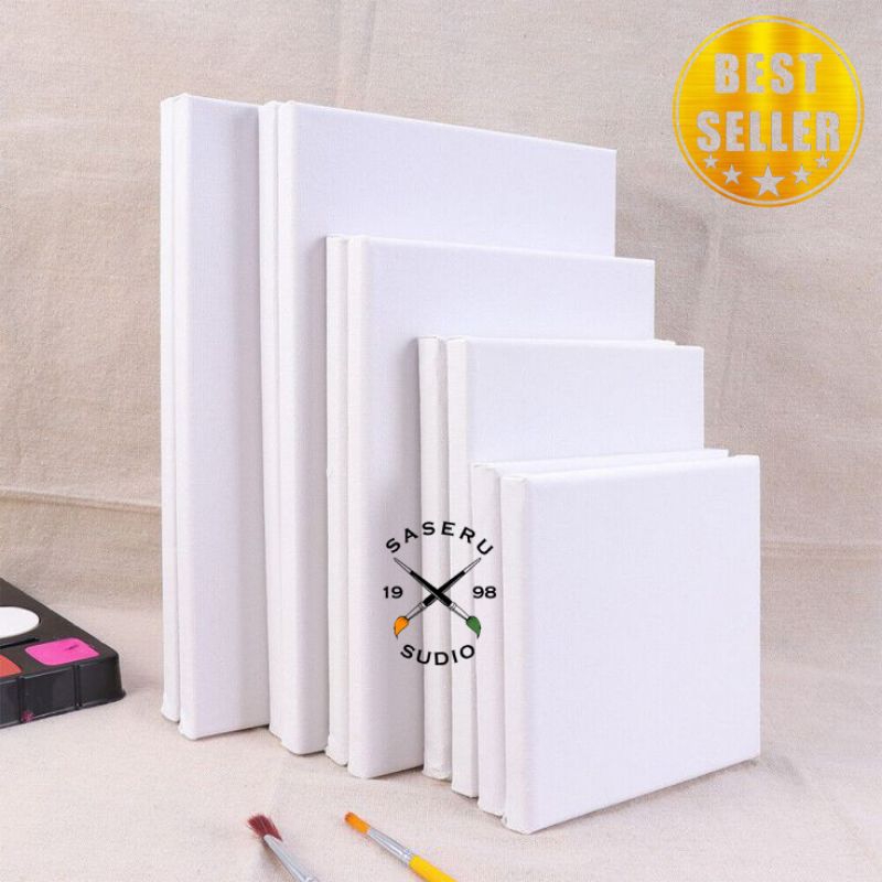 

Kanvas lukis siap pakai sudah gesso ukuran 50x50cm bisa custom ukuran