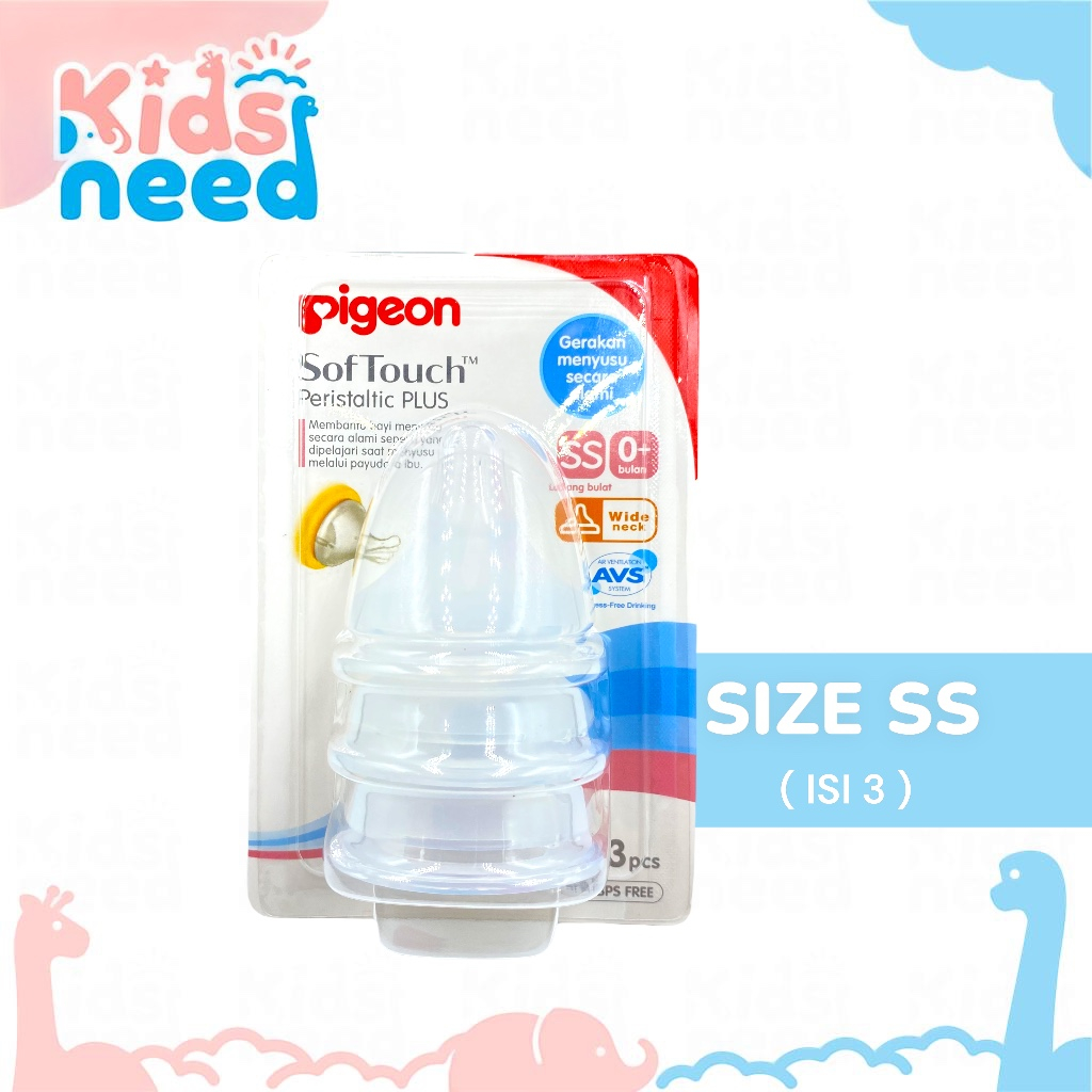 RB Dot Pigeon Wide Neck/Pigeon Peristaltic Nipple PLUS (Isi 3) Ori Pigeon