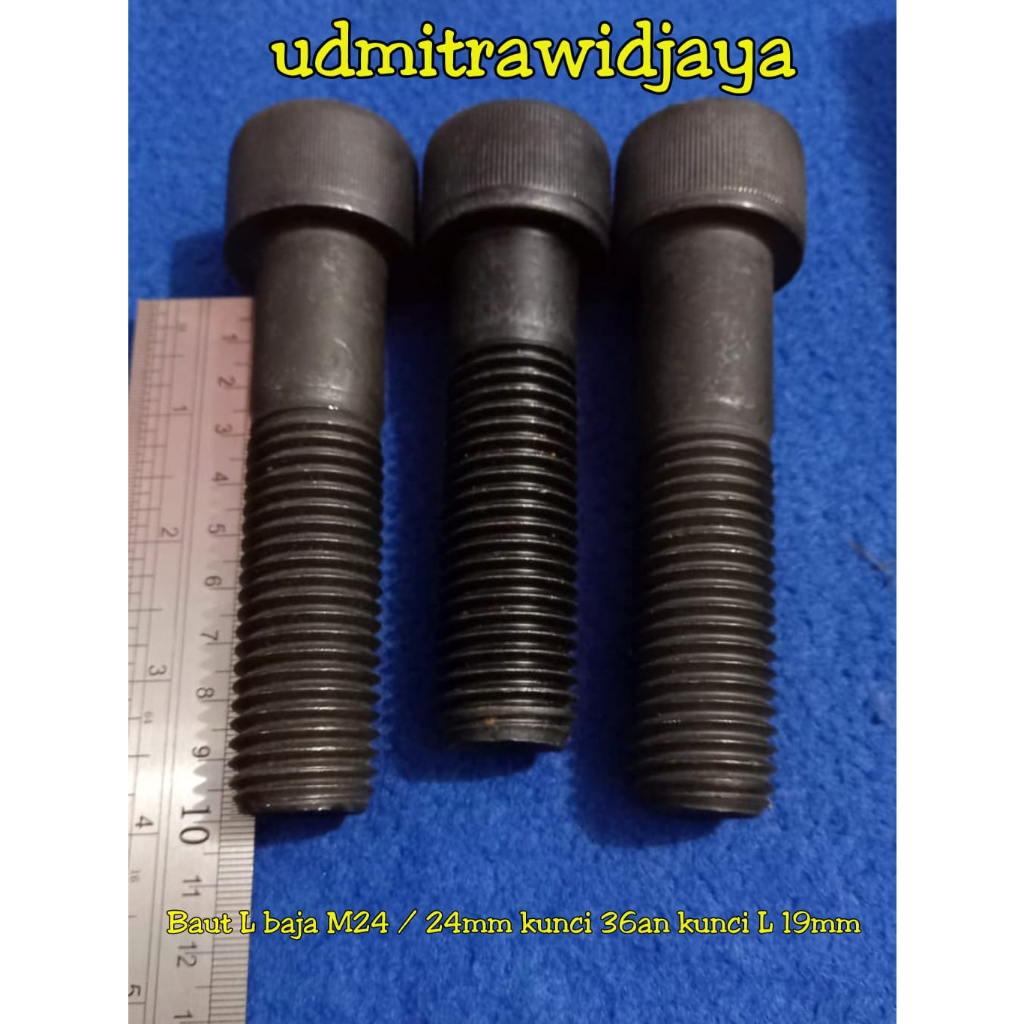 Baut L baja M24 1" inch diameter badan 24mm kunci 36an Kunci L 19 mm baut L 10.9 12.9 baut kunci L 1