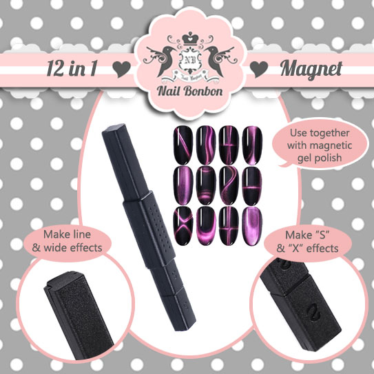 12 in 1 Nail Magnet. Magnet Kuat Untuk Kuku. Strong Nail Magnet Stick Batang