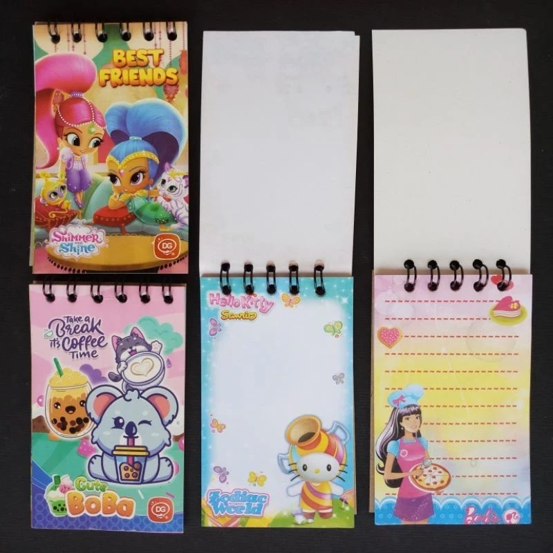 

MEMO MINI SPIRAL KARAKTER KARTUN LUCU
