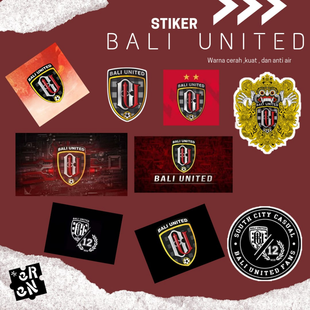 

STIKER CLUB BOLA BALI UNITED ANTI AIR [100PCS] STIKER HELEM TUMBLR KACA CASING HANDPONE PREMIUM5X5 CM