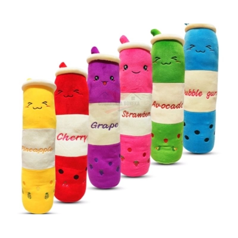 boneka guling boba bubble milk tea