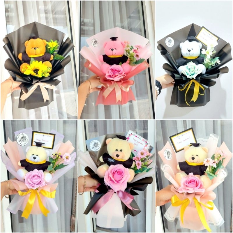 KADO BUKET WISUDA MAGELANG MURAH | HADIAH BUCKET BUNGA BONEKA KADO KELULUSAN MURAH | HADIAH WISUDA T