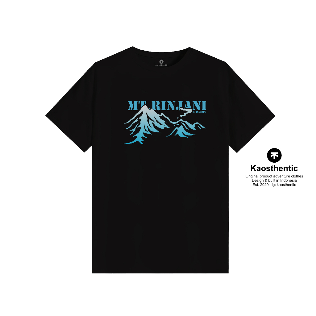 KAOS GUNUNG - T SHIRT MT. RINJANI - BAJU DISTRO PENDAKI
