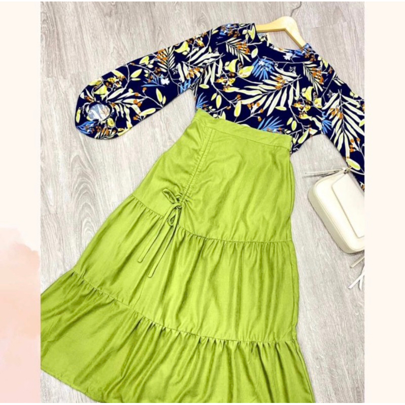 one set rok wanita tali serut