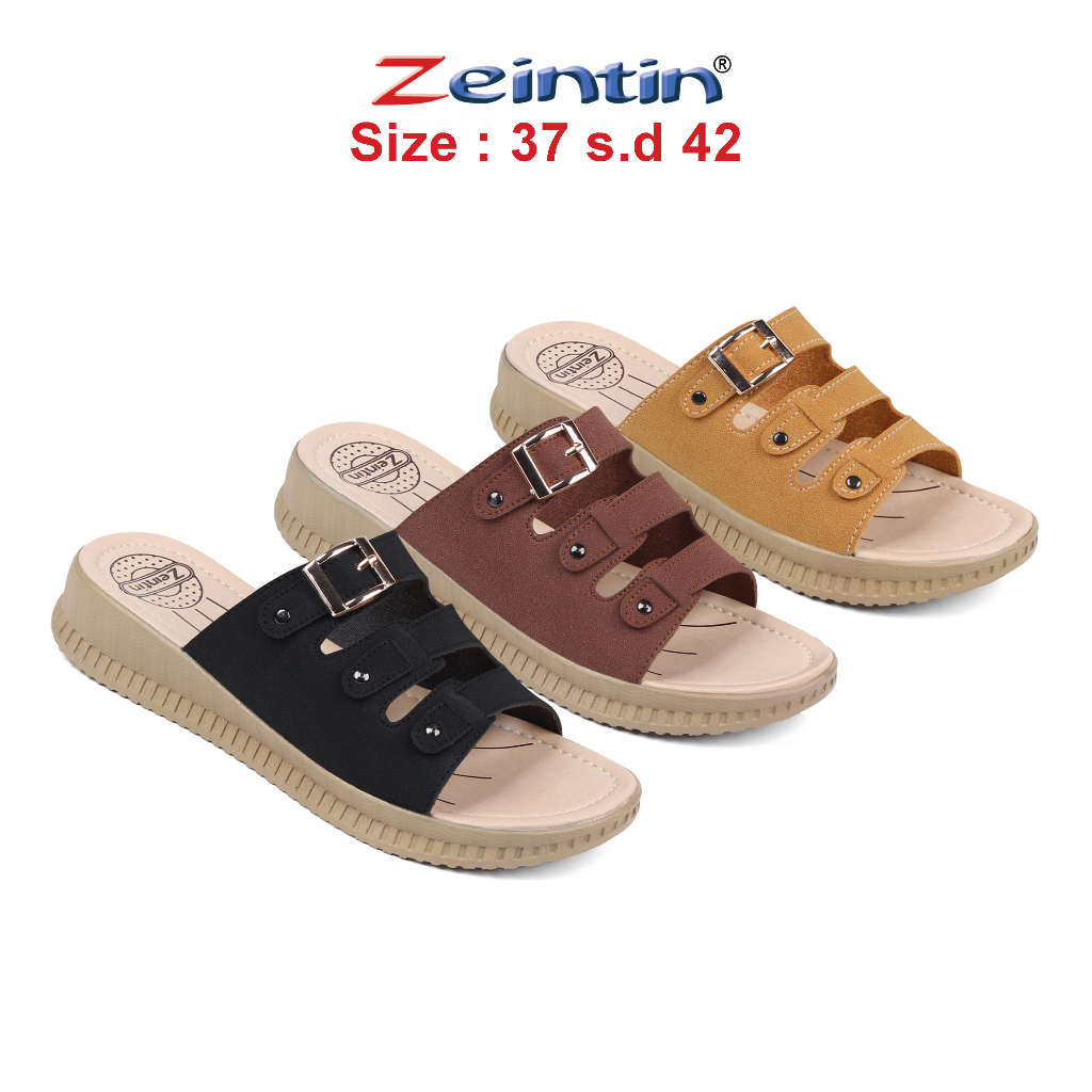 Zeintin - Sandal Wanita kulit Sintetis Sandal  Slip On Sandal Wanita Wedges Zeintin HP