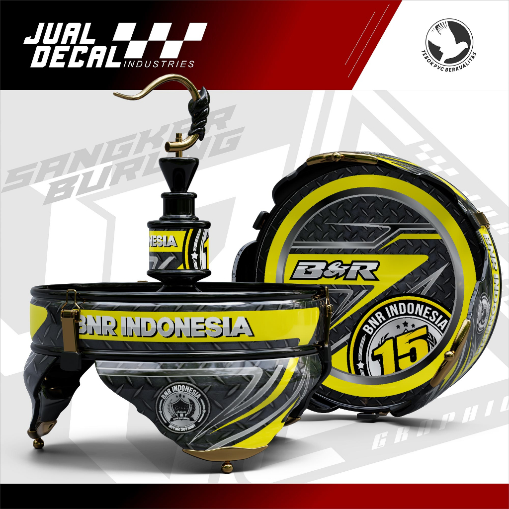 Nobira98 Stiker Sangkar Bnr Indonesia 15 Th Decal Tebok Love Bird Variasi