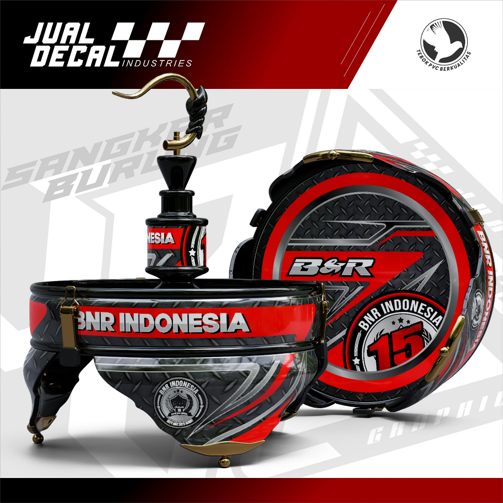 Stiker Sangkar BNR INDONESIA 15 th Decal Tebok Love Bird Variasi