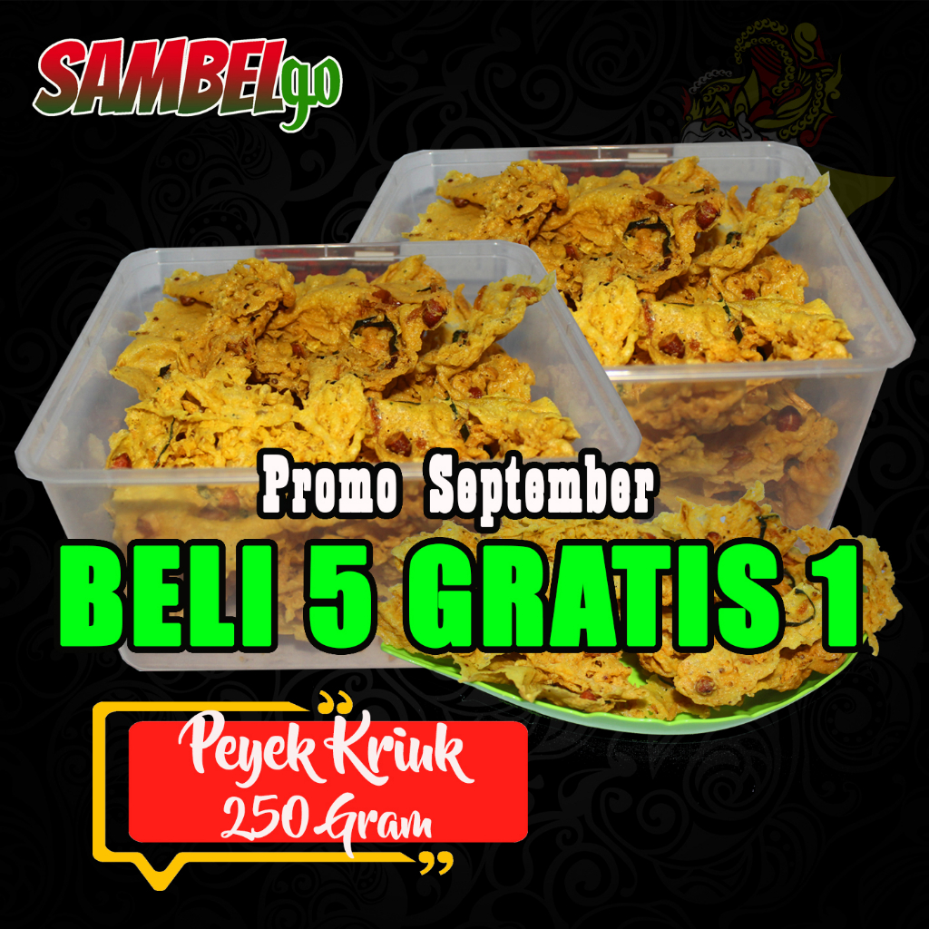 

SambelGo - Peyek gurih dan renyah toping kacang tanah teri 250 Gram