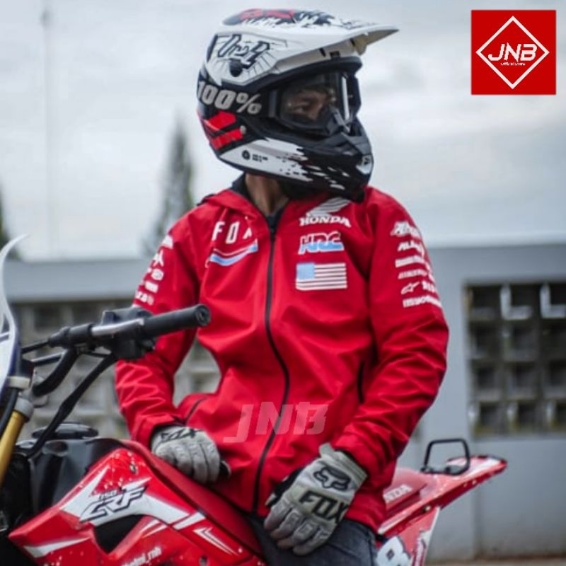 JAKET TOURING CRF , JAKET PARASUT , JAKET PRIA , JAKET MOTOR HONDA - JAKET HONDA CBR - JAKET SUPERMO