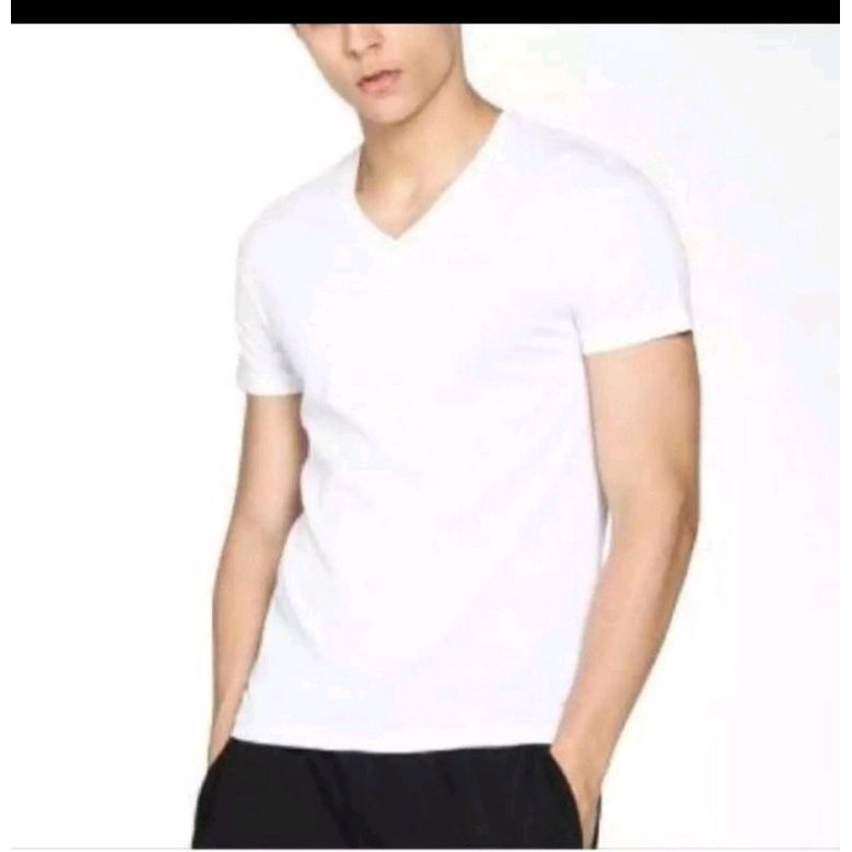 KAOS LEHER V-NECK DISTRO DEWASA PRIA DAN WANITA T-SHIRT SIMPEL KATUN