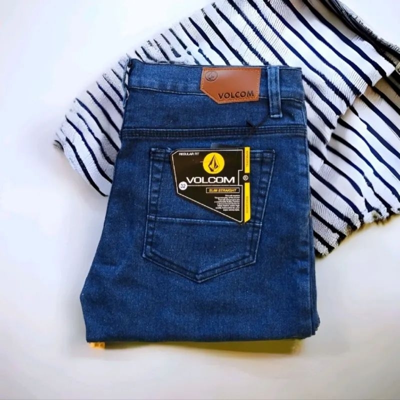 Celana Jeans Pria Panjang Slim Fit Bahan Stretch Melar Ukuran 27-38