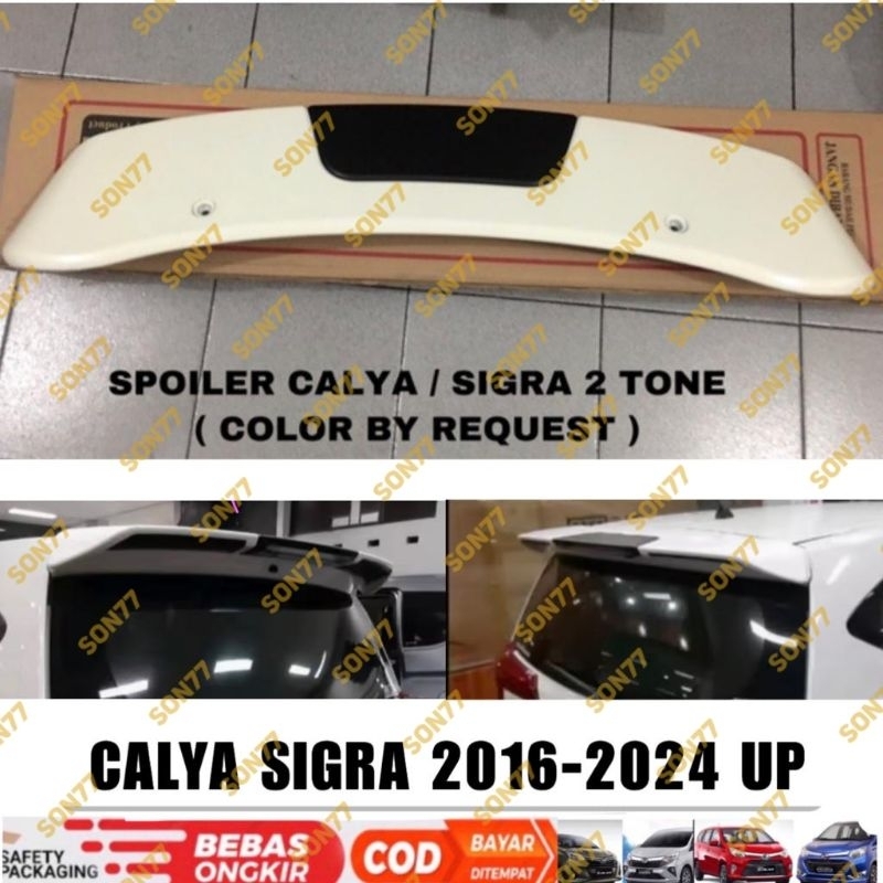 Spoiler Belakang Calya Sigra 2016 2023 2024 2025 Two Tone Warna body Lampu ,
