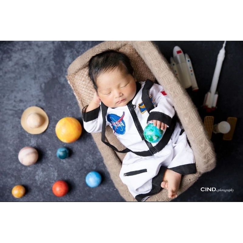 9.9 SALE Kostum Astronot Wearpack / Coverall Astronot Baju Profesi Karnaval Ulang Tahun Anak Bayi De