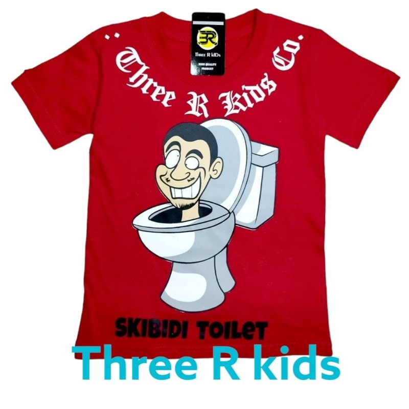 kaos baju anak skibidi toilet laki-laki perempuan 3rkids