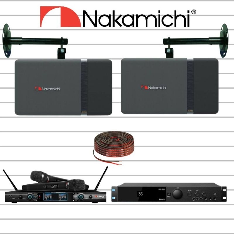 Paket Karaoke Full Nakamichi Speaker AV110 10 inch Original (Basic)