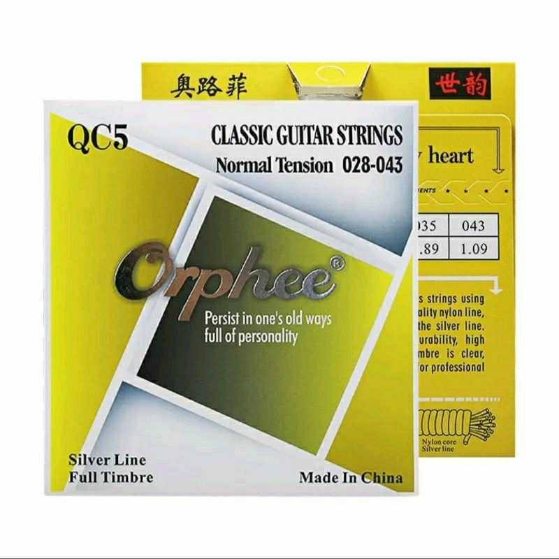 senar gitar nylon Orphee klasik QC5